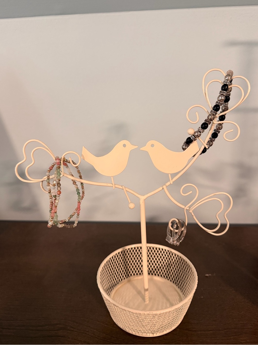 Bird Jewelry Stand in Light Cream